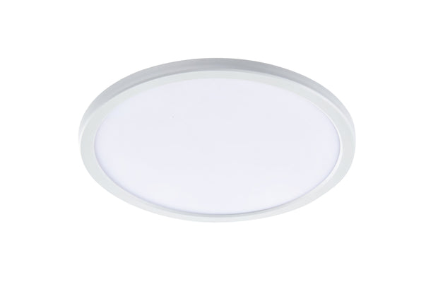 Fino 280mm LED Oyster Light 18w Tricolour White with Sensor