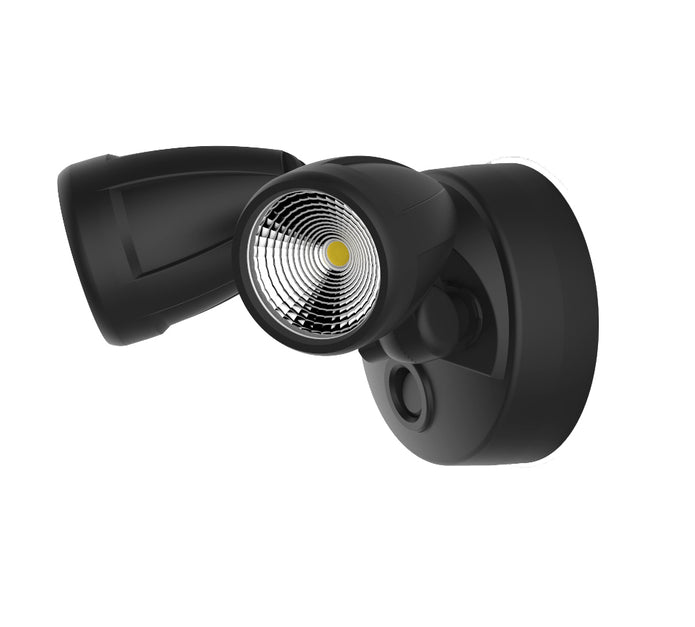 Bandit LED Flood Light Outdoor IP54 Double Spot 2 x 12W Tricolour Matt Black