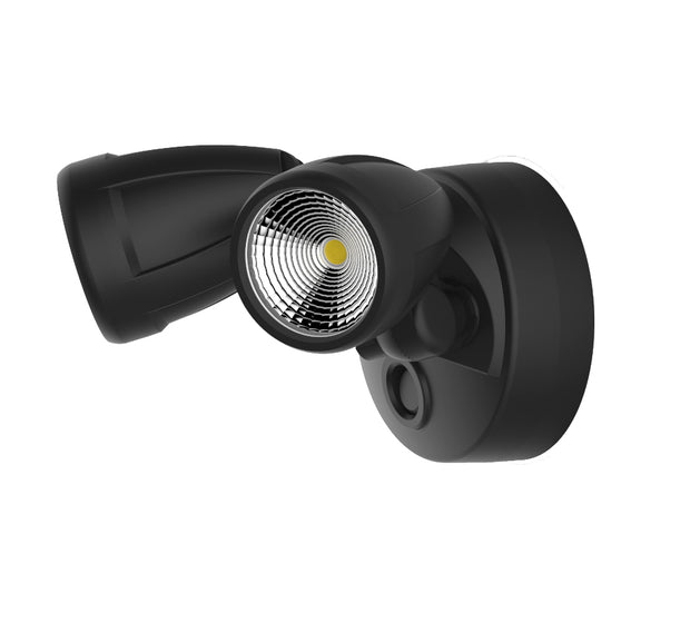 Bandit LED Flood Light Outdoor IP54 Double Spot 2 x 12W Tricolour Matt Black