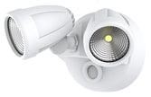 Bandit LED Flood Light Outdoor IP54 Double Spot 2 x 12W Tricolour Matt White