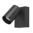 Capri LED Single Spot 9W Tricolour IP65 Exterior Matt Black