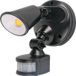 Defender Single Spot LED Outdoor Flood Light 10w Tricolour Sensor Matt Black