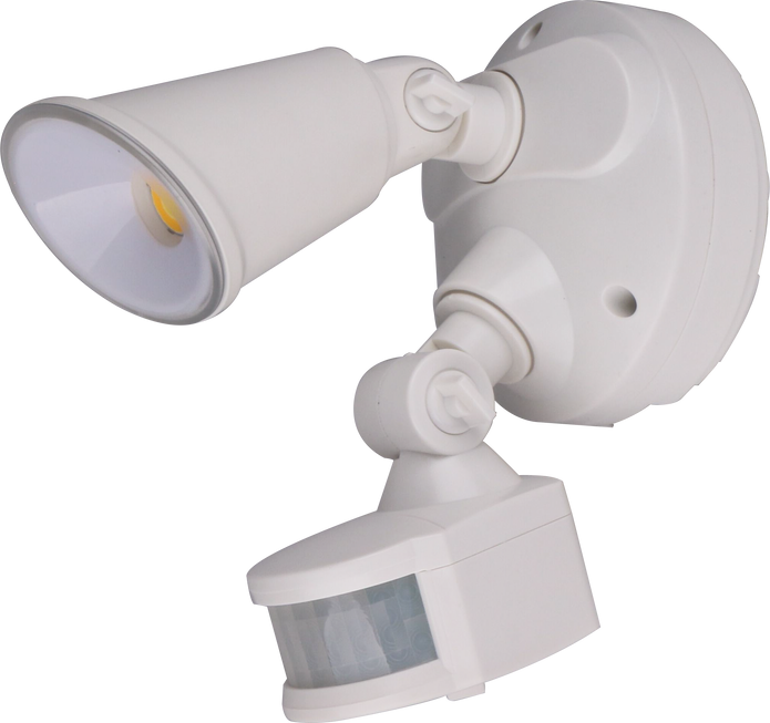 Defender Single Spot LED Outdoor Flood Light 10w Tricolour Sensor White