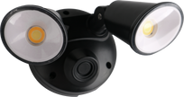 Defender Double Spot LED Outdoor Flood Light 2 x 10w Tricolour Matt Black