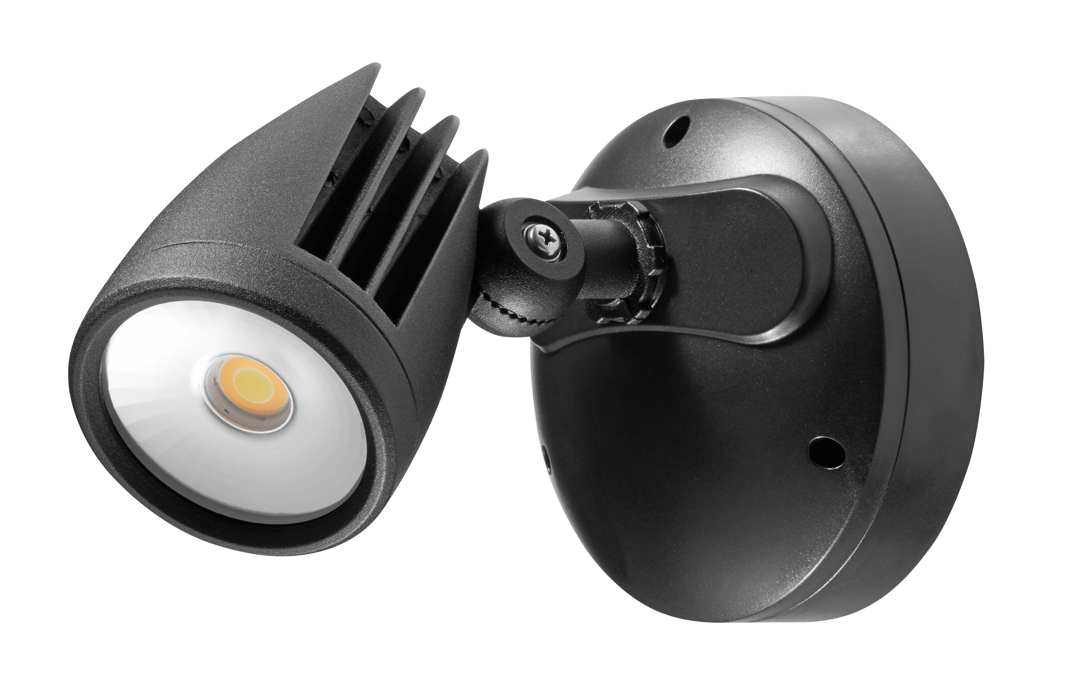 Fortress PRO LED Flood Light Outdoor IP65 Single Spot 18w Tricolour Matt Black