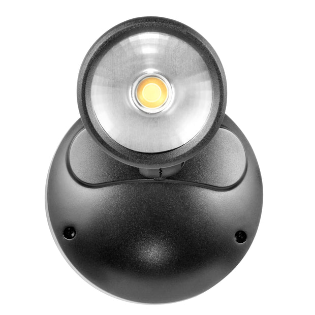 Fortress PRO LED Flood Light Outdoor IP65 Single Spot 18w Tricolour Matt Black