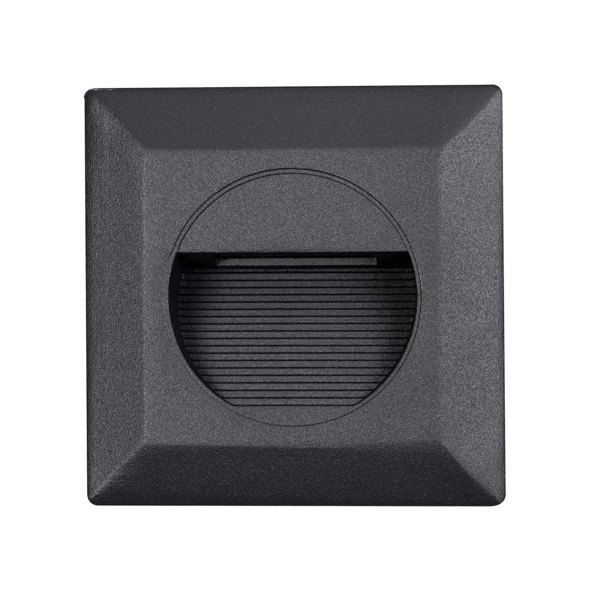 Quattro 3W LED Tricolour IP54 Reccessed Step Light Matt Black
