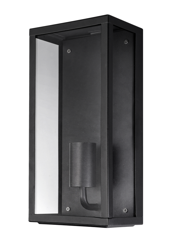 Vancouver E27 Flush Wall Exterior Large Matt Black