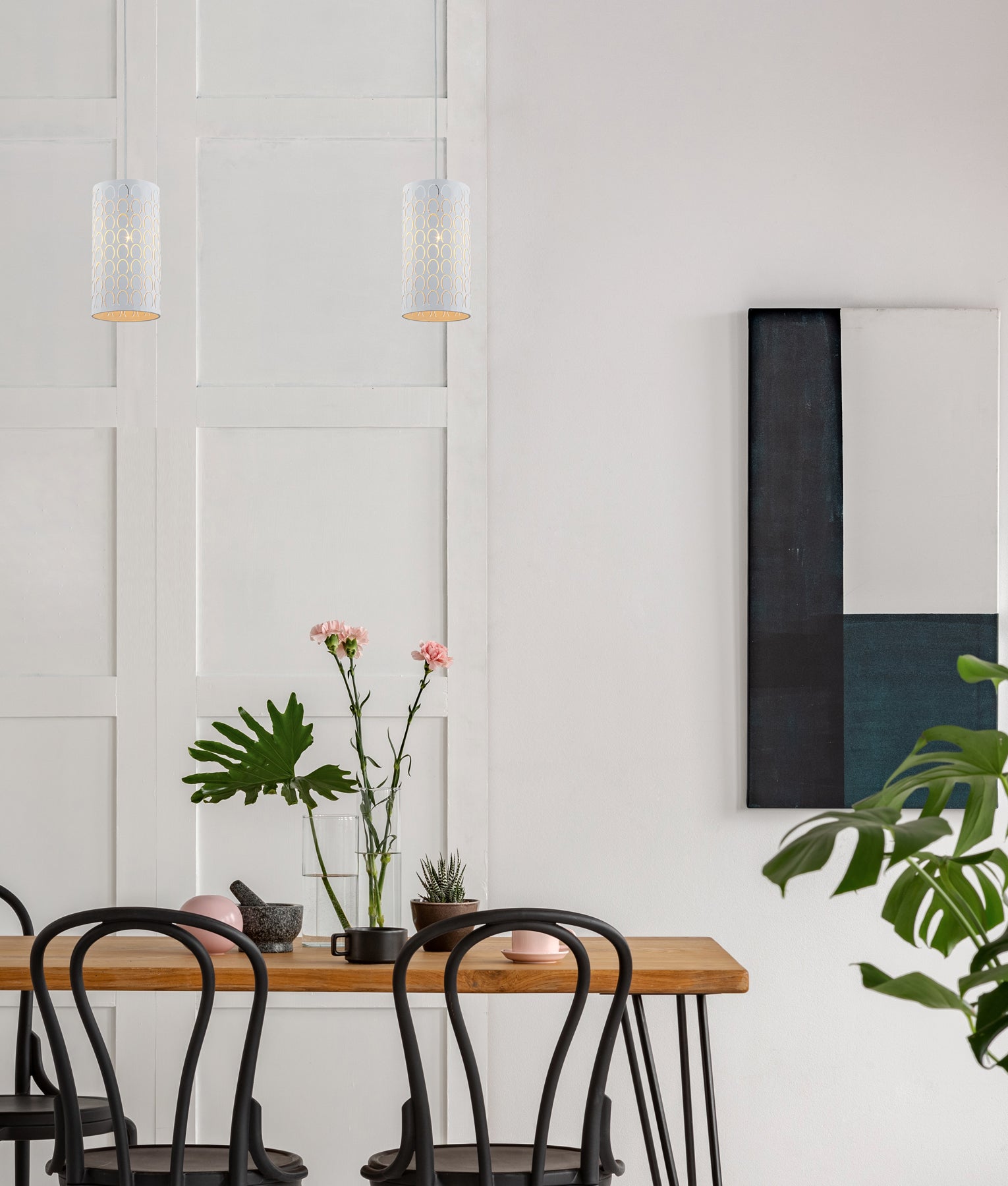 MODELLO: Modern Embossed Oblong Shape Pendant Lights