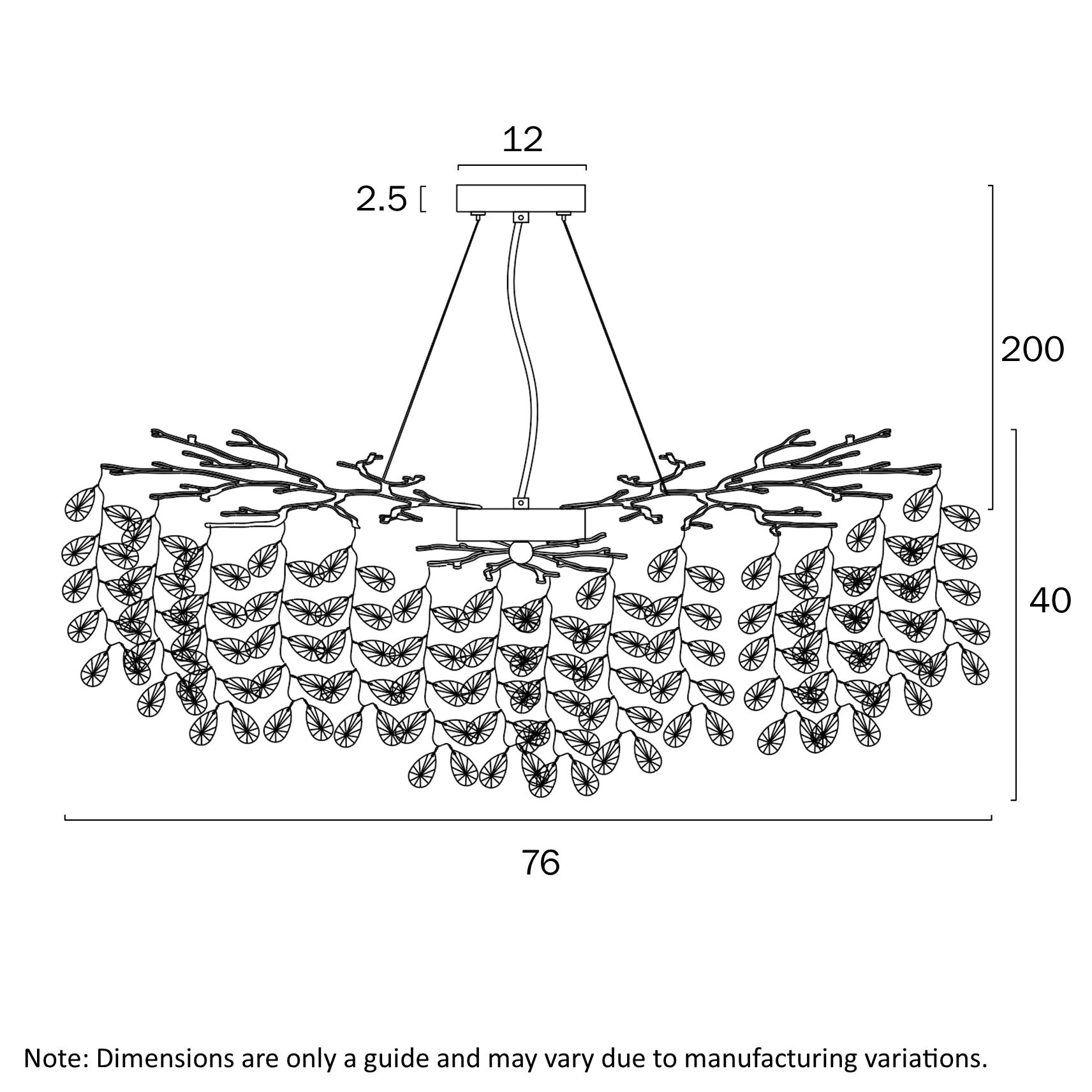 Molena Gold or Chrome & Crystal 10 Light Pendant