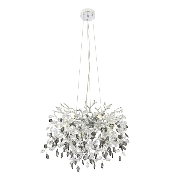 Molena Gold or Chrome & Crystal 6 Light Pendant