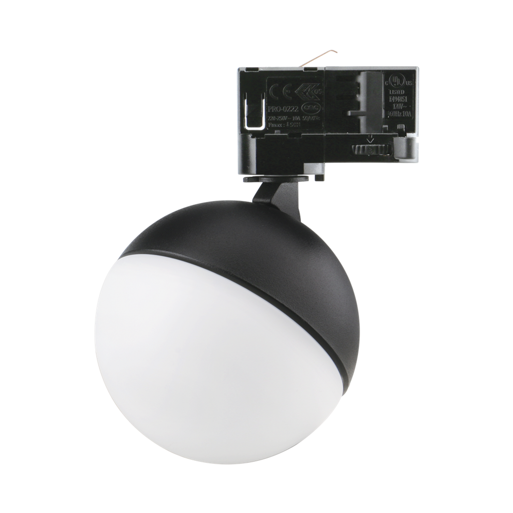 moon 6 9w 240v trio track light head opal moon trk opal