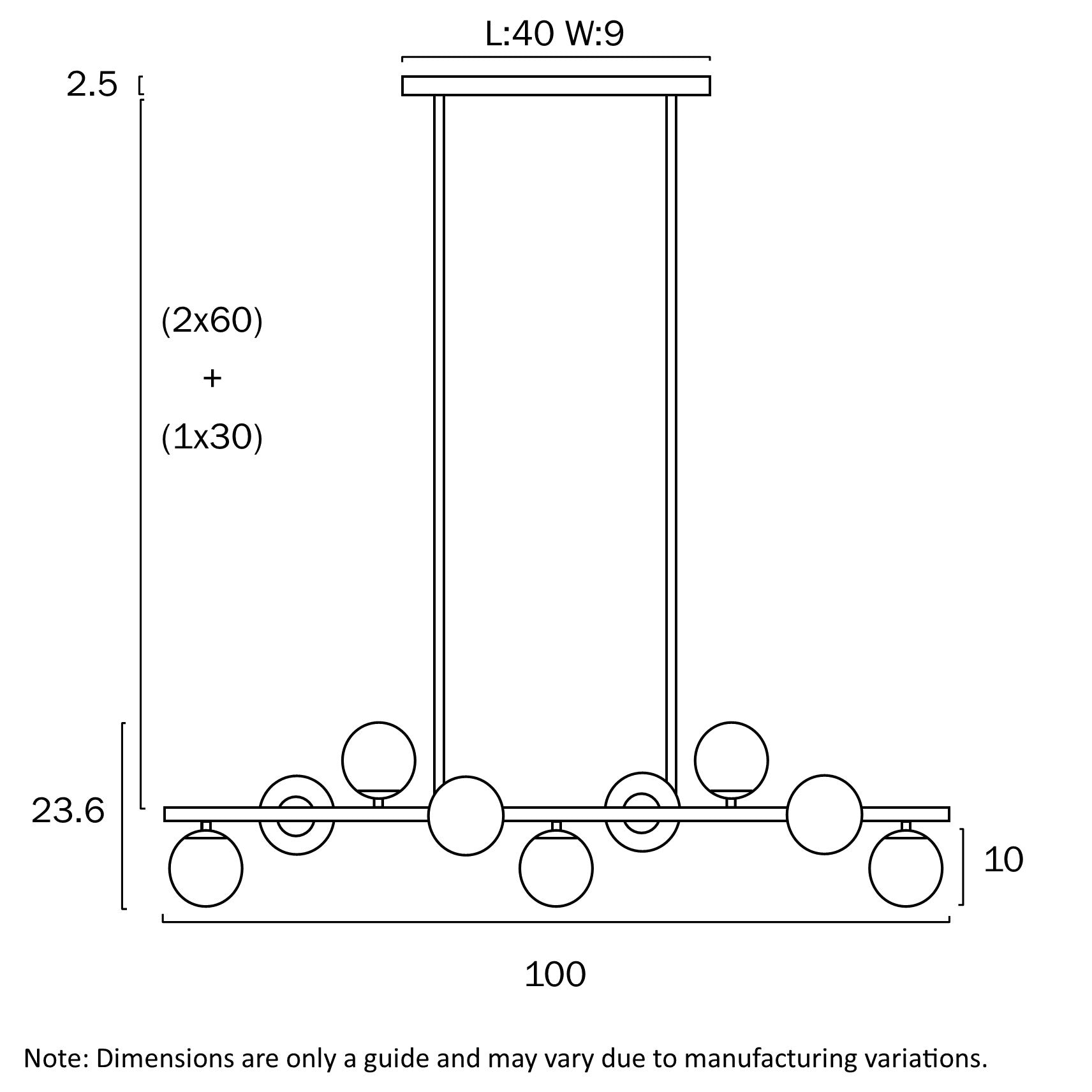 Moran Black/Smoke, Black/Opal or Antique Gold/Opal 9 Light Pendant