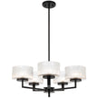 Moreno Black, Antique Gold or Antique Silver 5 Light Pendant