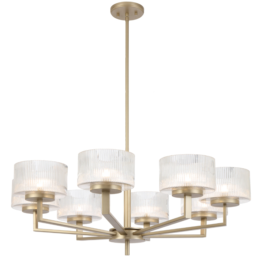 Moreno Black, Antique Gold or Antique Silver 8 Light Pendant