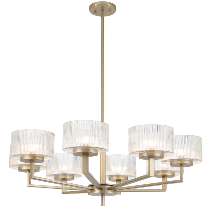 Moreno Black, Antique Gold or Antique Silver 8 Light Pendant