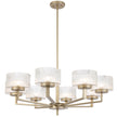 Moreno Black, Antique Gold or Antique Silver 8 Light Pendant