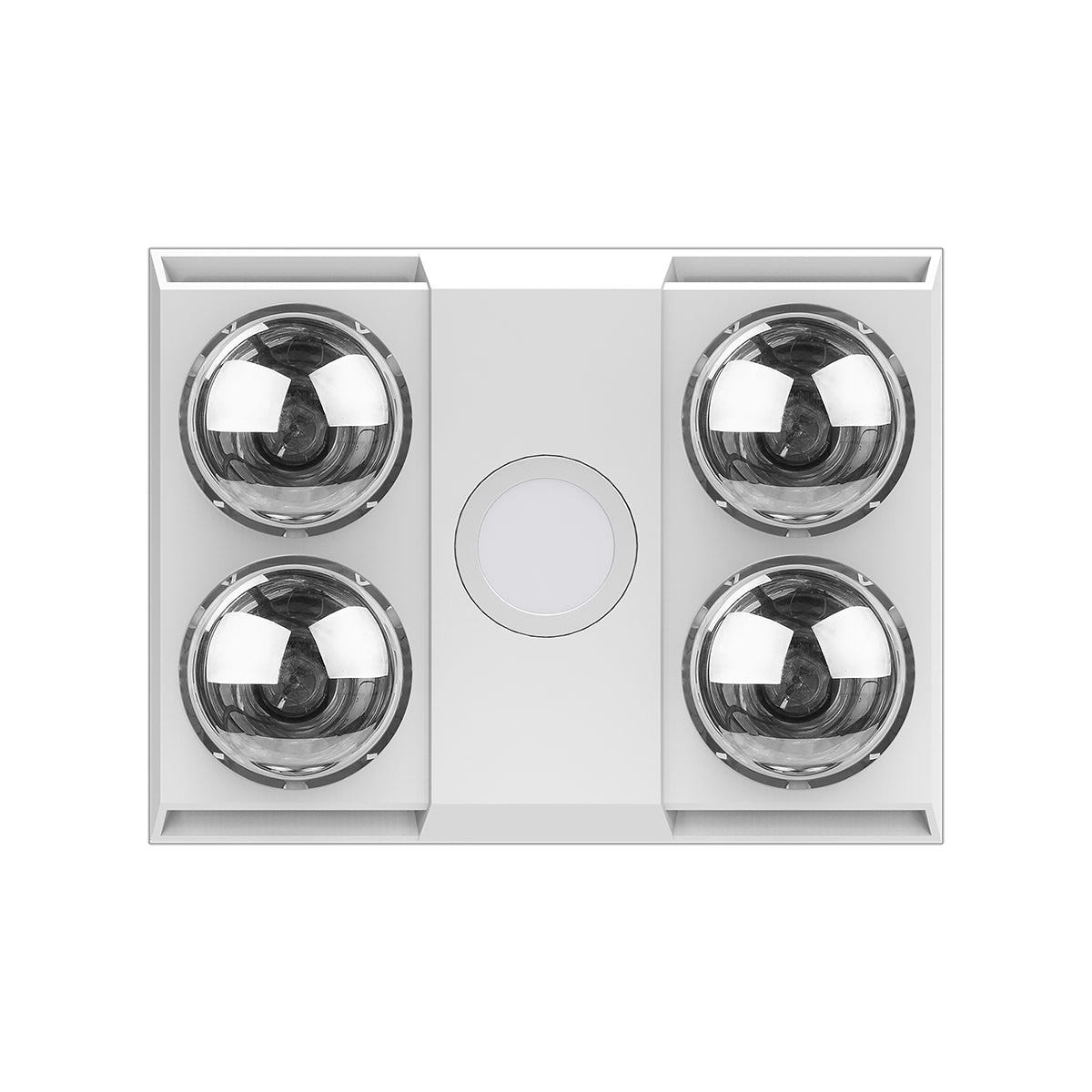 MANROSE SIERRA 4- 4 Heat High Air Extraction - 3 in 1 Bathroom Heat Exhaust with centre LED downlight