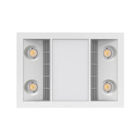Thumbnail for MANROSE CAPRI Premium High Extraction -  3in 1 Heat, Light & Exhaust -1000w Halogen Heat Lamp, 4 x 4W LED GU-10 -  White