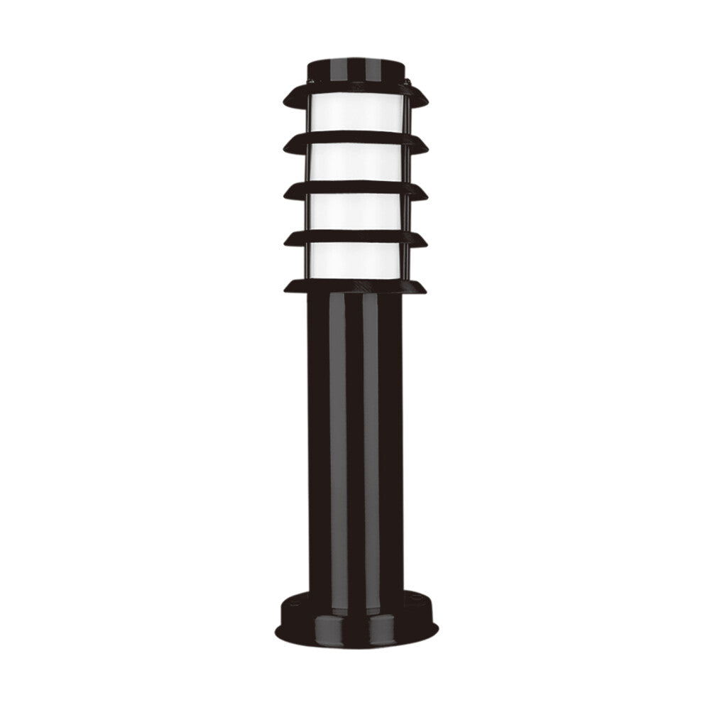 Murray Exterior Post Light E27 Round Louvered Black