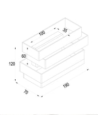 Thumbnail for NAGOYA: City Series LED Tri-CCT Interior Rectangular Up/Down Dimmable Wall Light