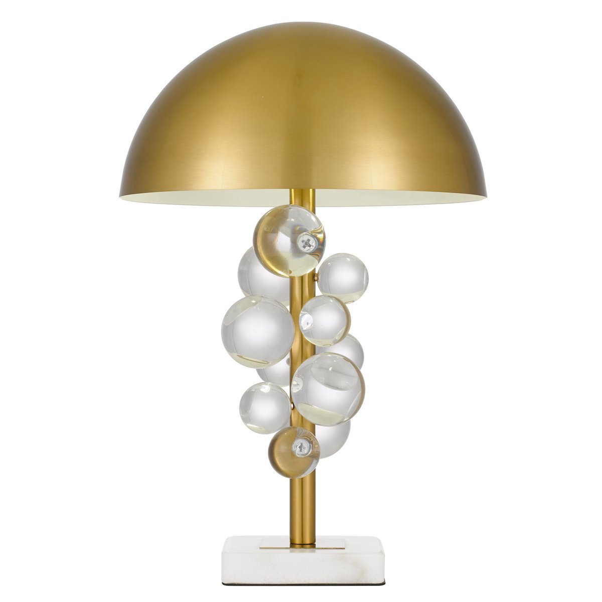 Narvik Table Lamp in Antique Gold with Clear Glass