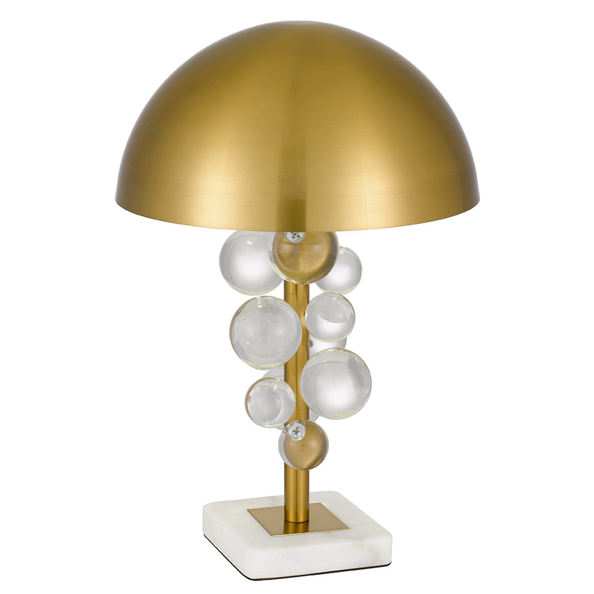 Narvik Table Lamp in Antique Gold with Clear Glass