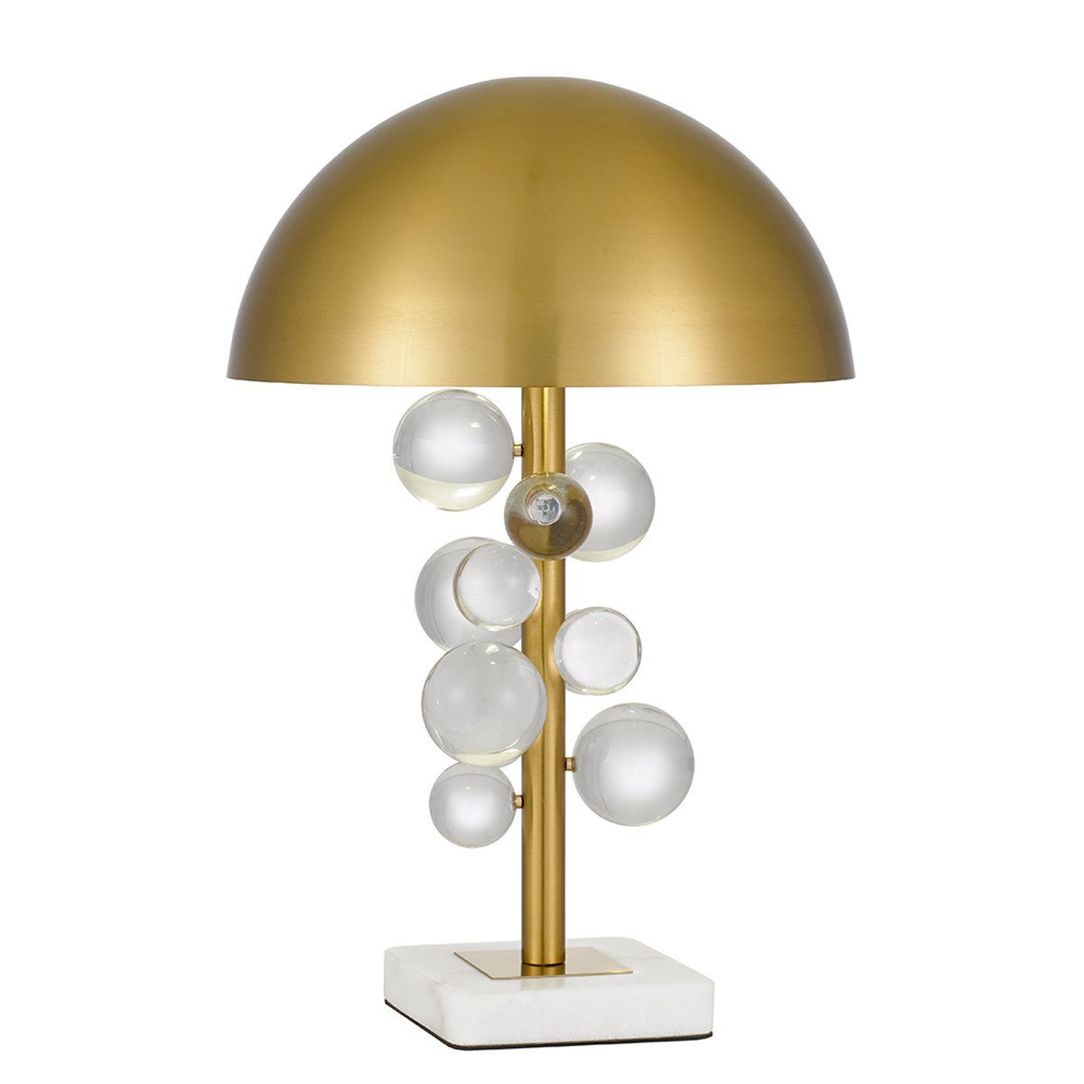 Narvik Table Lamp in Antique Gold with Clear Glass