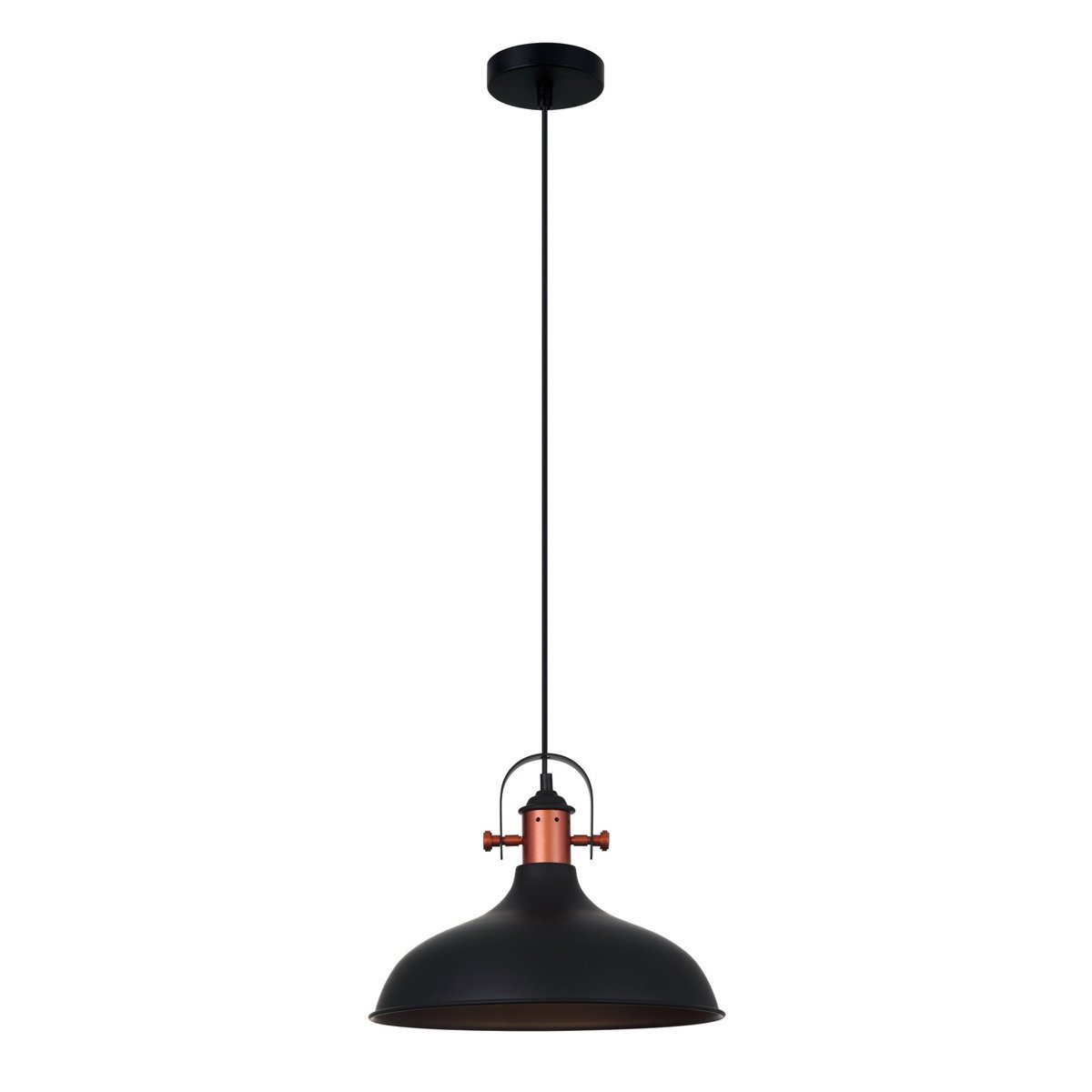 Narvik Light Pendant Light in Matt Black with Copper Plating