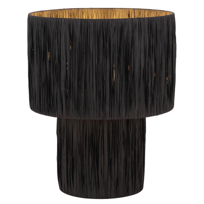 Nativa Large White, Black Raffia Table Lamp
