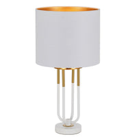 Thumbnail for Negas Table Lamp in Antique Gold with White Shade