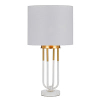 Thumbnail for Negas Table Lamp in Antique Gold with White Shade