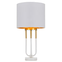 Thumbnail for Negas Table Lamp in Antique Gold with White Shade