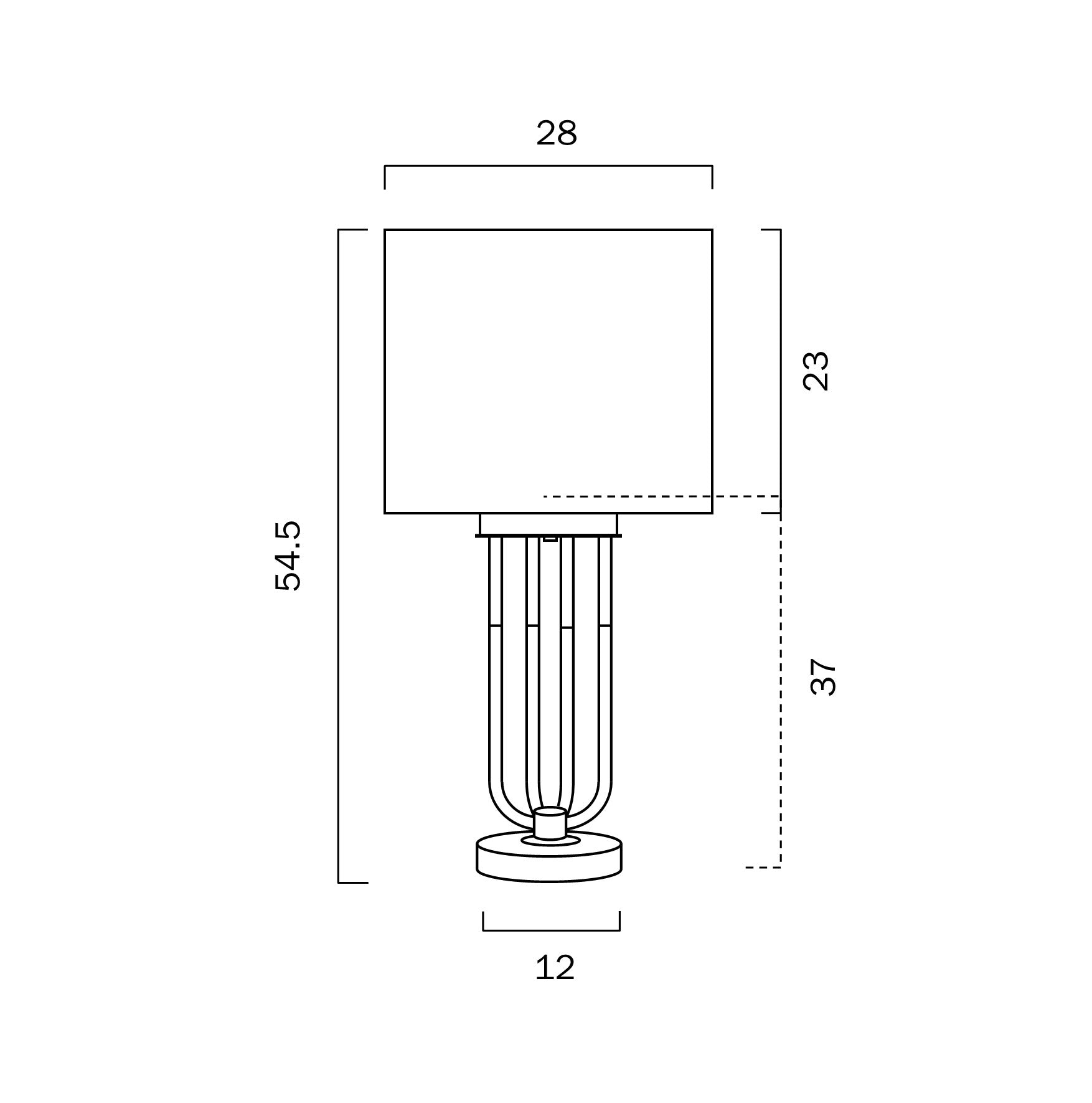 Negas White/Antique Gold or Black/Antique Gold Table Lamp