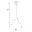 Nesby 30 Green, Beige, Black or Orange Pendant LIght
