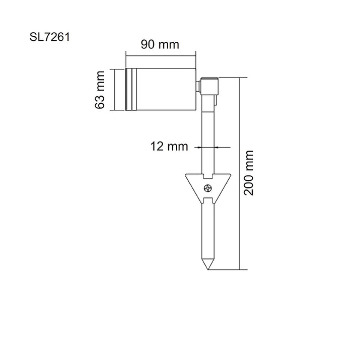 Newport Silver MR16 5W 12V 3CCT IP54 Garden Spike