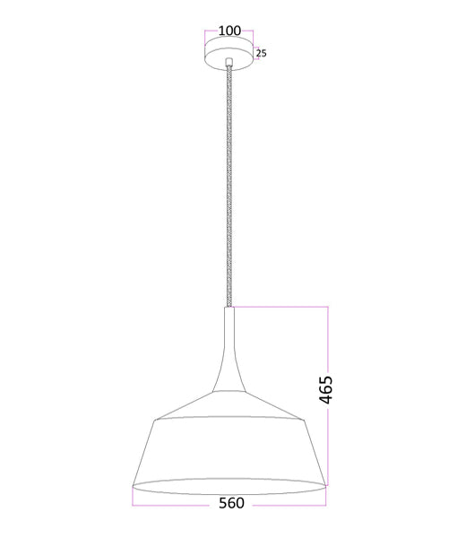 NORDIC: Modern Scandinavian Large 560mm Dome Shape Steel & Wood Pendant Lights