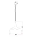 NORDIC: Modern Scandinavian Large 560mm Dome Shape Steel & Wood Pendant Lights