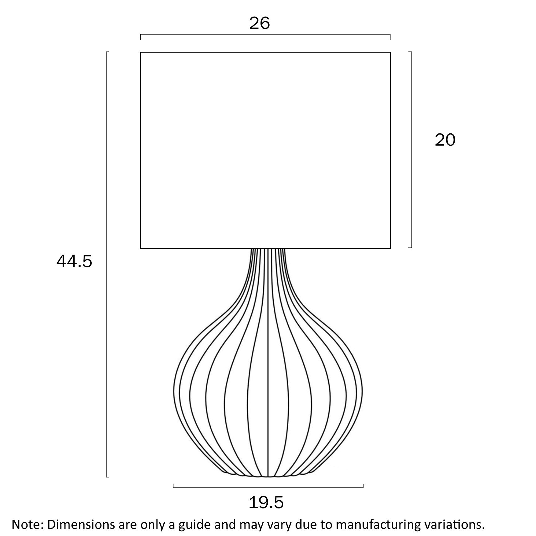 Nord Cream/Cream, Blue/White or Black/White Table Lamp