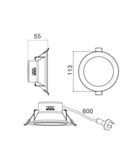 Thumbnail for NOVADLUX01A: LED Dimmable Tri-CCT with Changeable Faceplate(via clip) Recessed Downlight