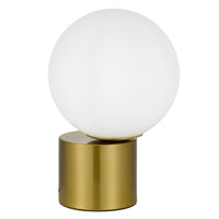 Thumbnail for Novio Table Lamp in Antique Gold with Opal Glass