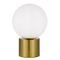 Thumbnail for Novio Table Lamp in Antique Gold with Opal Glass