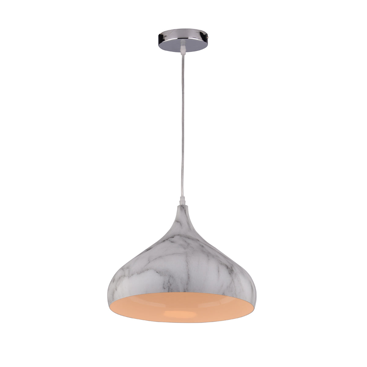 Naj 1 Light Marble look Pendant Light