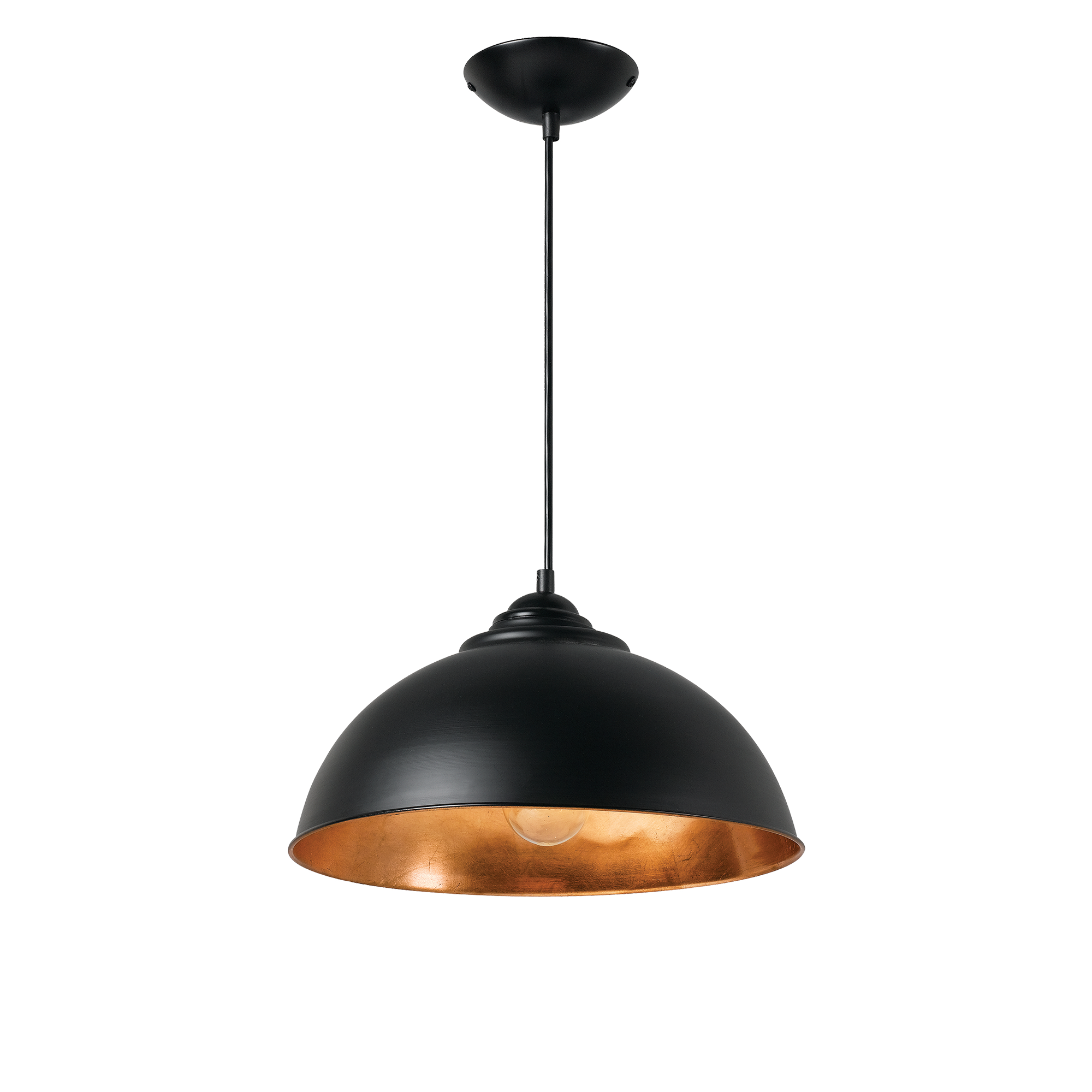 Newport 1 Light E27 Dome Pendant