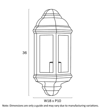 Odin Black IP44 Polycarbonate Exterior Wall Light