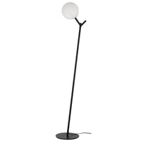 Thumbnail for Ohh Floor Lamp in Black with Opal Glass