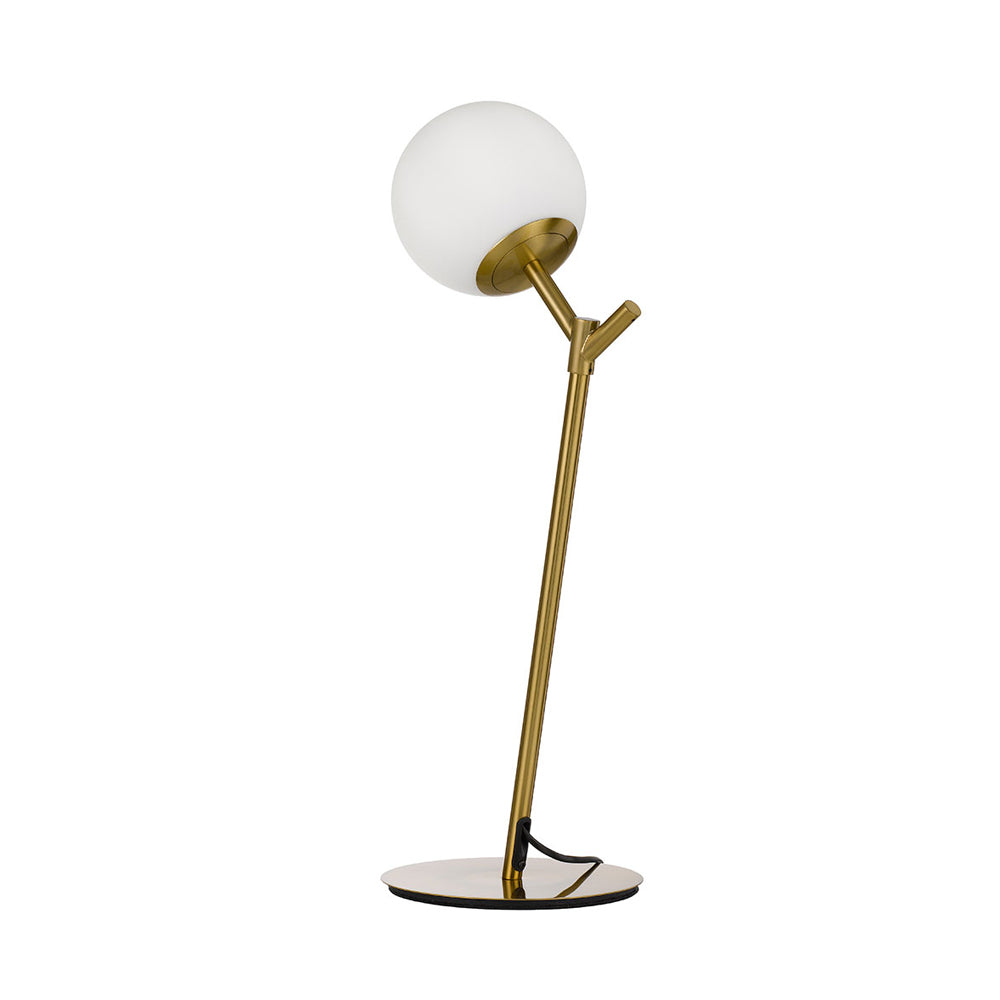 Ohh Black or Antique Gold with Opal Glass Table Lamp