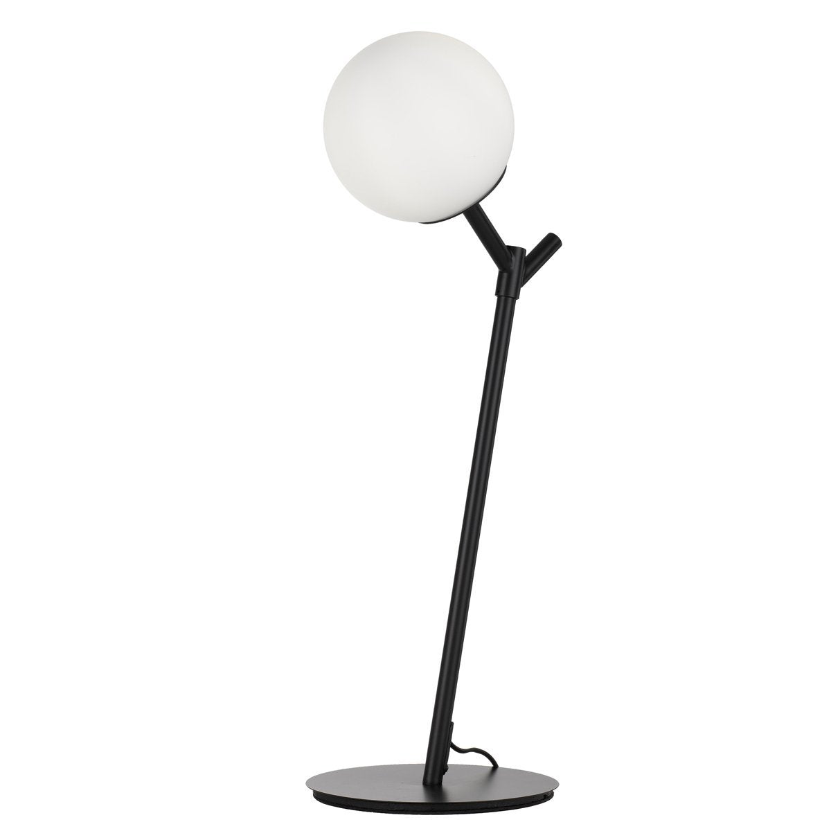 Ohh Table Lamp in Black with Opal Glass