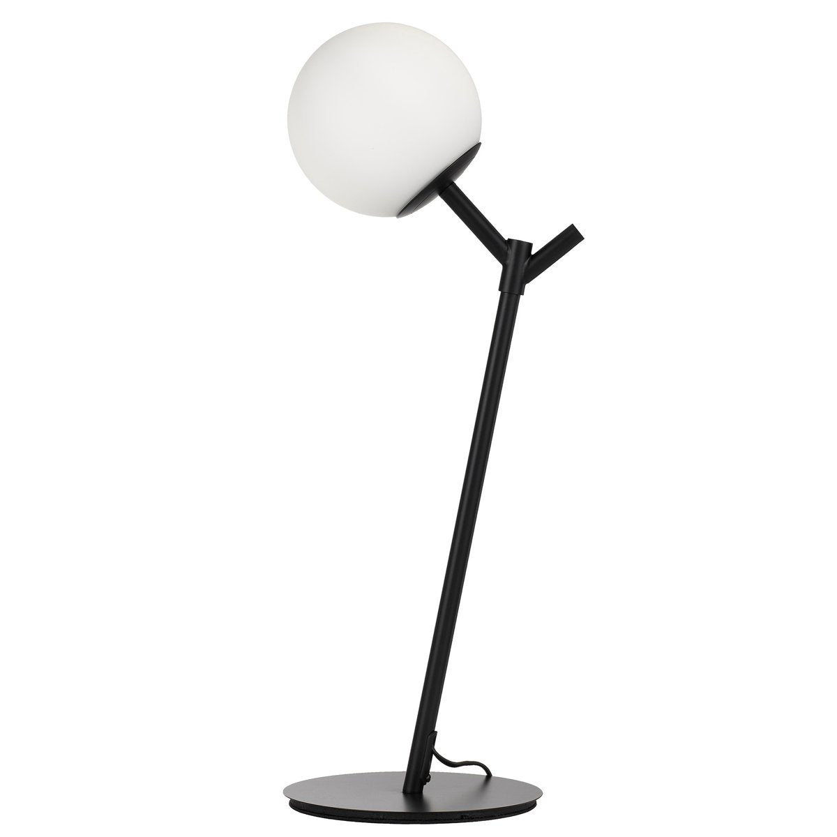 Ohh Table Lamp in Black with Opal Glass