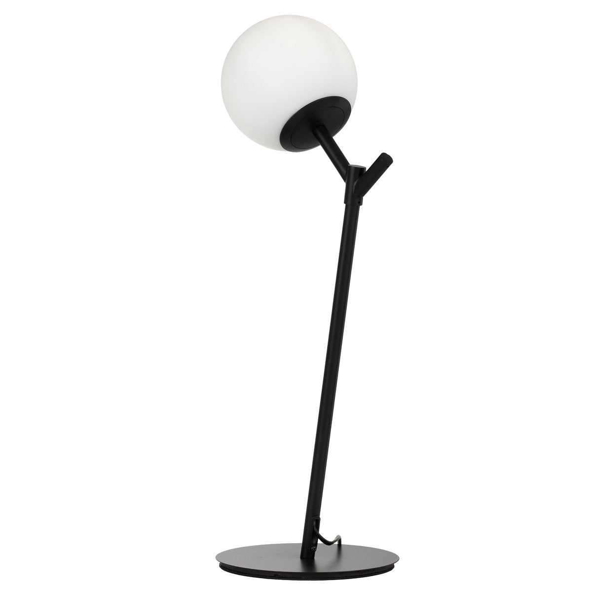 Ohh Table Lamp in Black with Opal Glass